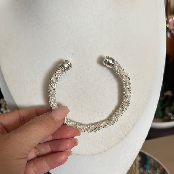 925 Sterling Silver Jewelry - 925 Silver Twisted Cuff Bracelet